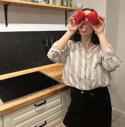 Foto von mir in der Küche